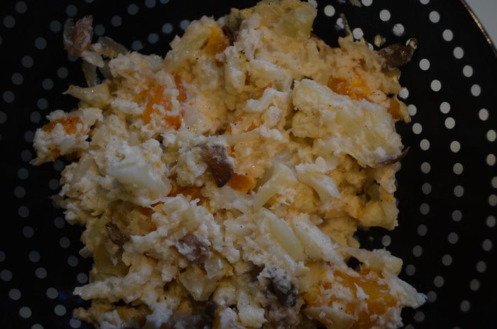 Овощное рагу с "кокосовым" молоком и грибами