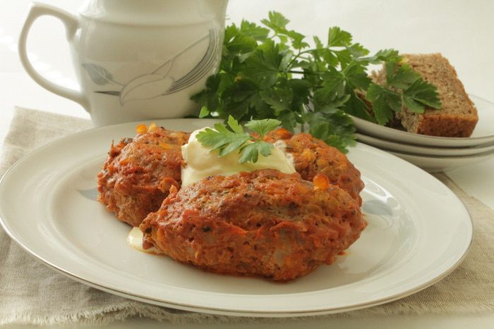 Ленивые голубцы с красной капустой