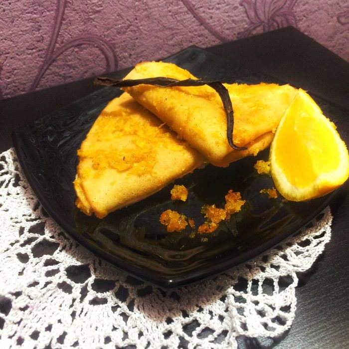 Блинчики в ванильно-цитрусовом сиропе