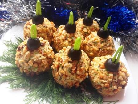 Новогодняя закуска "Елочные шары"
