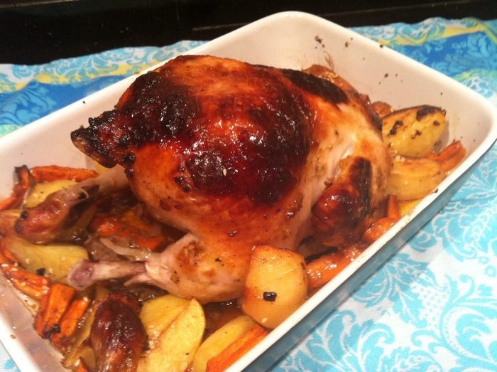 Курица в абрикосовой глазури