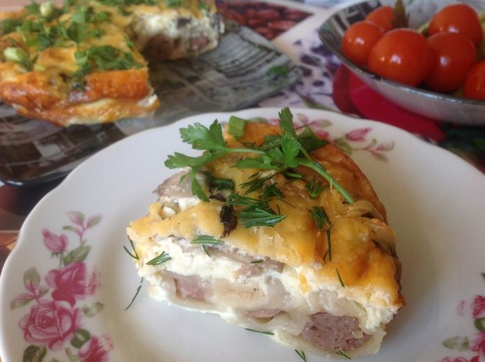 Запеканка из пельменей