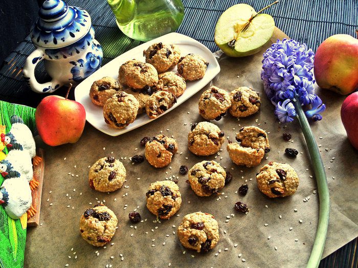 Овсяное печенье из отрубей (без яиц)