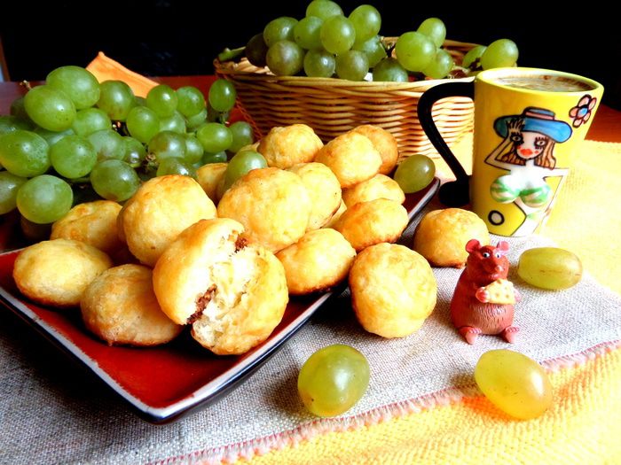 Сырное заварное печенье "Солнечные зайчики"