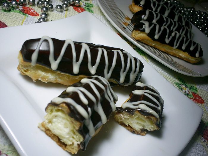 Эклеры с масляно-заварным кремом