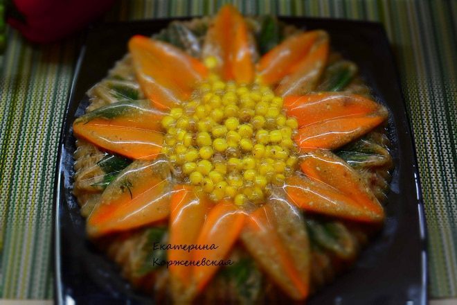 Холодец "Солнечный цветок"