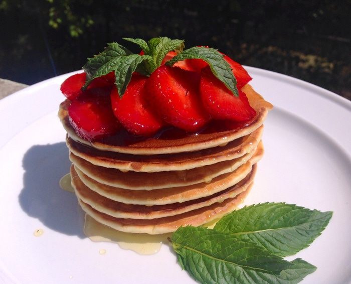 Оладьи на кефире, жареные без масла