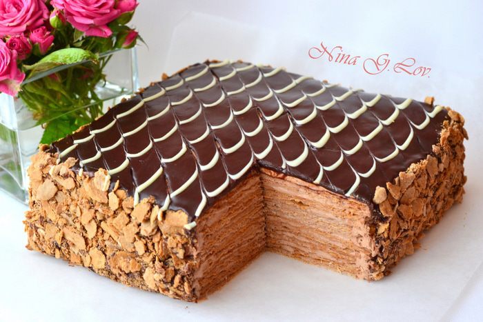 Торт Наполеон "Шоколадно-сливочный"