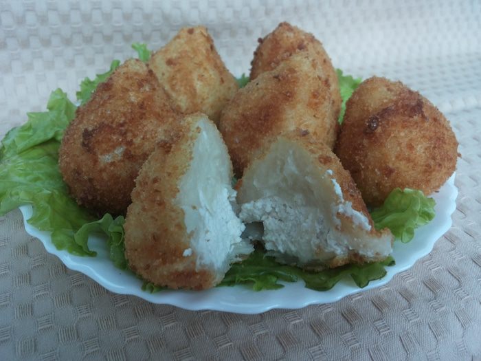 Картофельные крокеты с куриной начинкой
