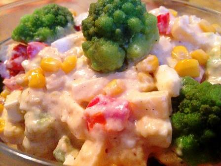 Салат из романеско с сыром