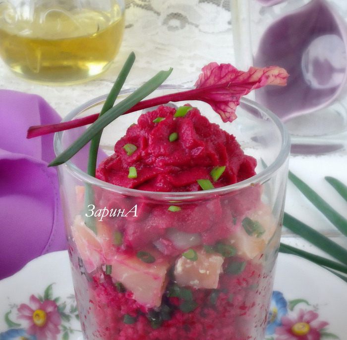 Веррины с семгой и кускусом