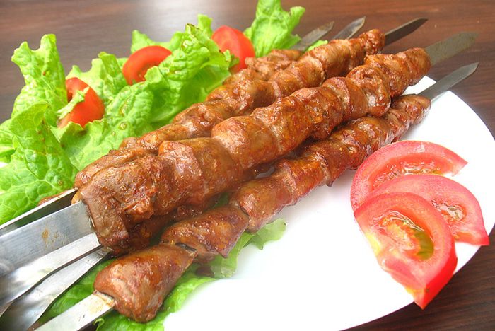 Шашлык из куриных сердечек