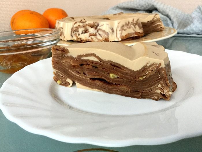 Кофейный блинный торт