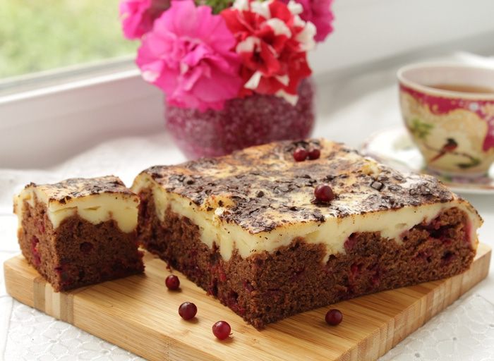 Брусничный пирог