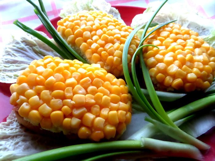 Бутерброды "Букет мимоз"