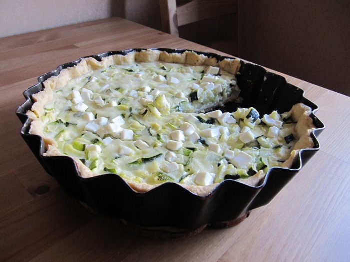 Тарт с кабачками и фетой