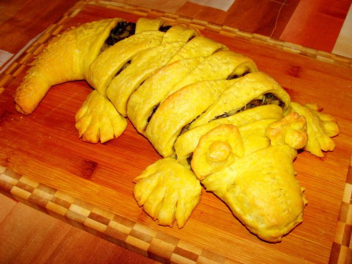 Кулебяка с картофелем и лесными грибами "Крокоша"