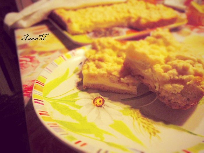 Тертый творожный пирог