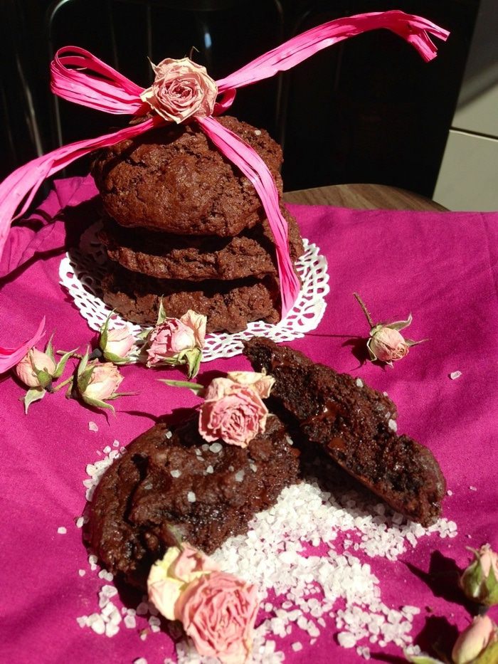 Шоколадное печенье с морской солью