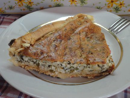 Летний пирог с зеленью