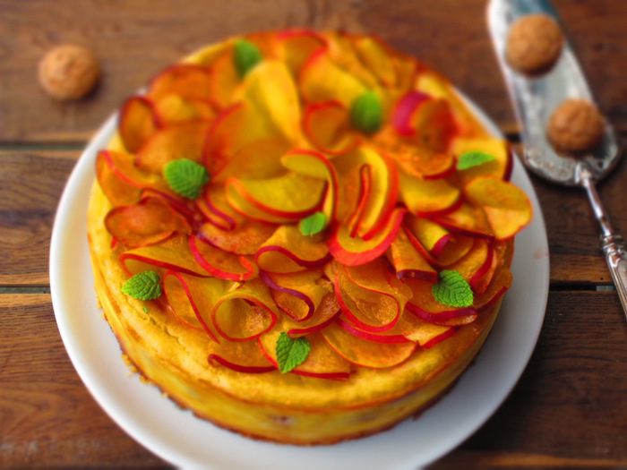 Итальянский пирог с персиками 