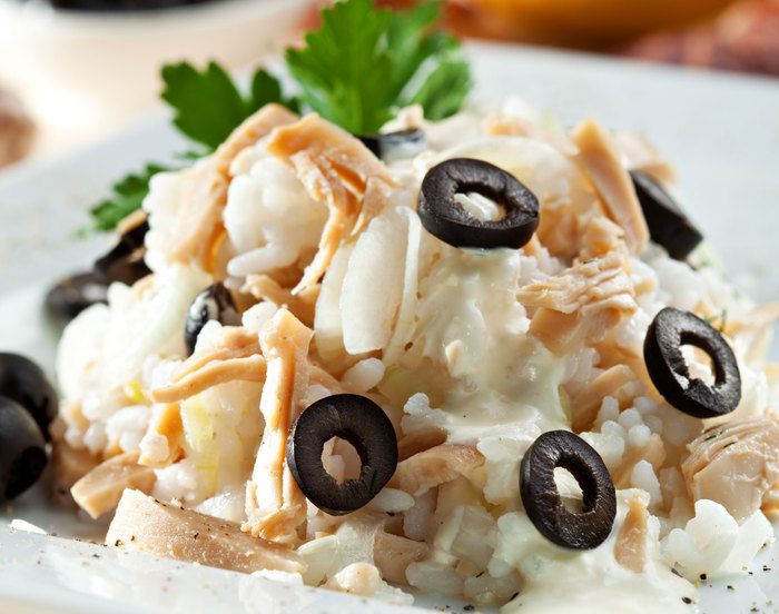 Закуска с кальмарами «Черно-белое кино»