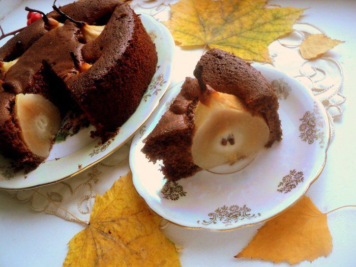 Пирог «Груша в шоколаде»