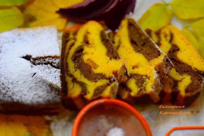 Шоколадно-тыквенный кекс