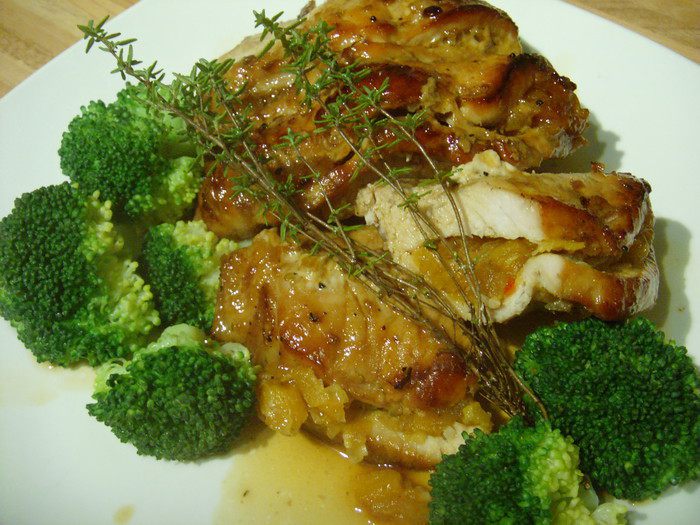 Свиные кармашки с абрикосовым чатни