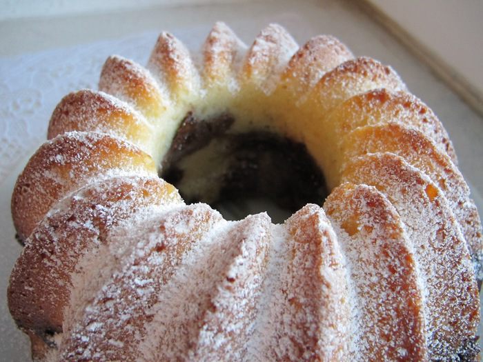 Кекс шоколадно-ореховый на сметане