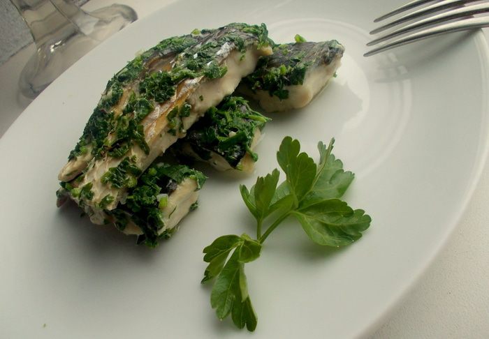 Рыба в зелени за 5 минут