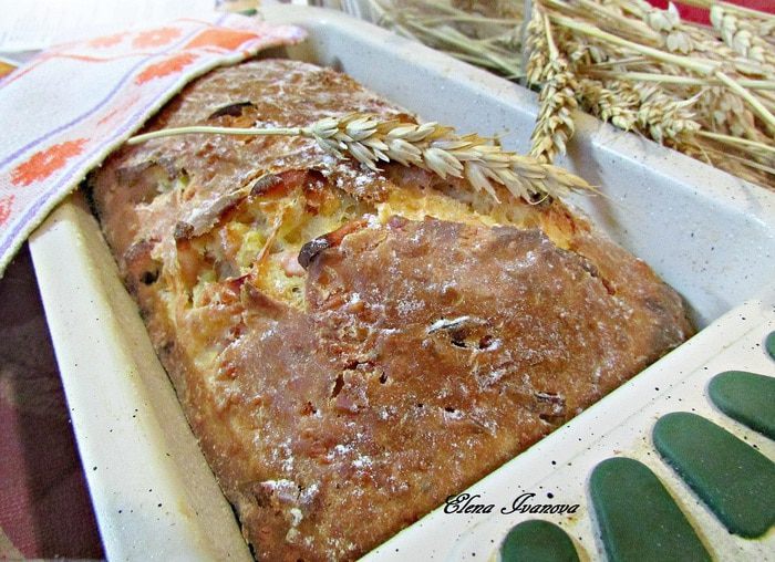 Закусочный пирог с ветчиной и сыром