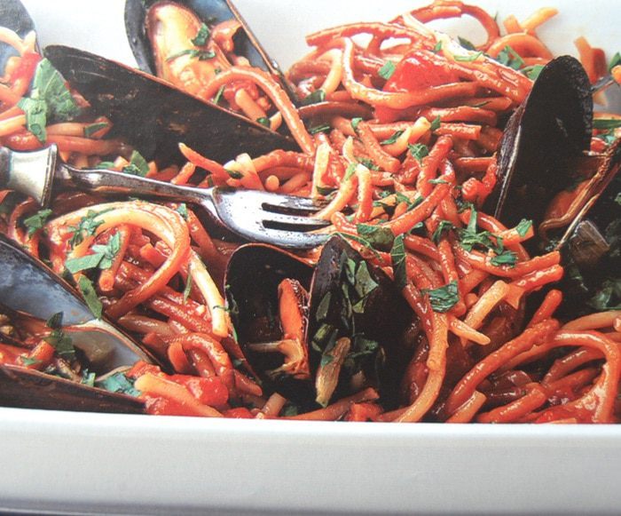 Спагетти с мидиями