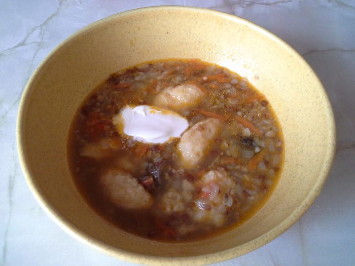 Грибной суп с картофельными клецками