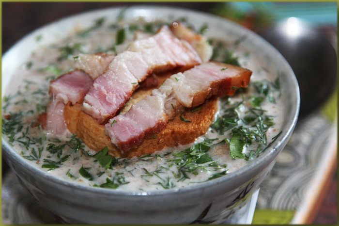 Хлебный крем-суп