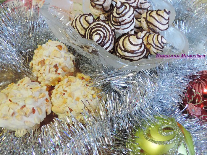 Арахисовое и кокосовое заварное безе 