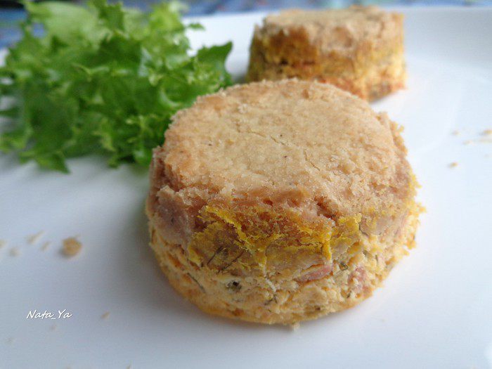 Тыквенные мини-чизкейки с лососем