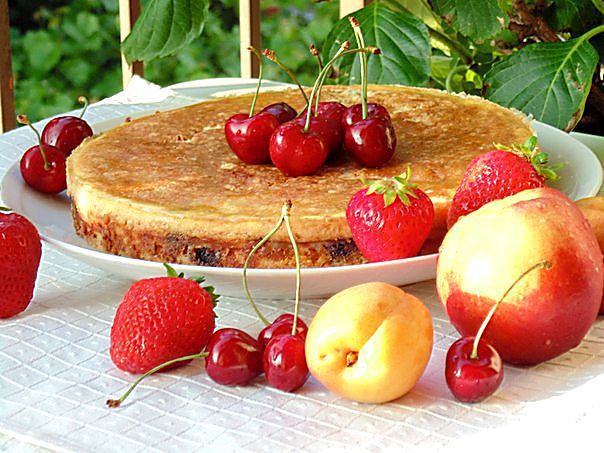 Творожная ватрушка с черникой