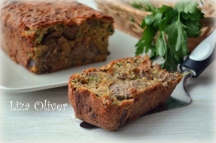 Печеночный кекс с петрушкой на ржаной муке