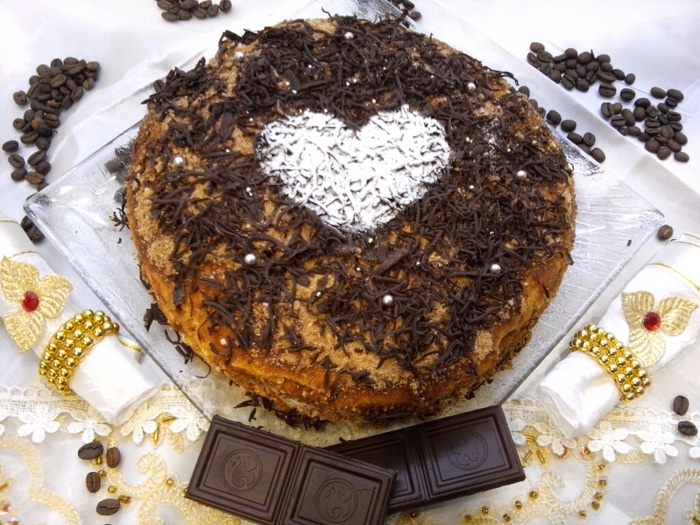 Торт медовик со сливочно-сметанным кремом