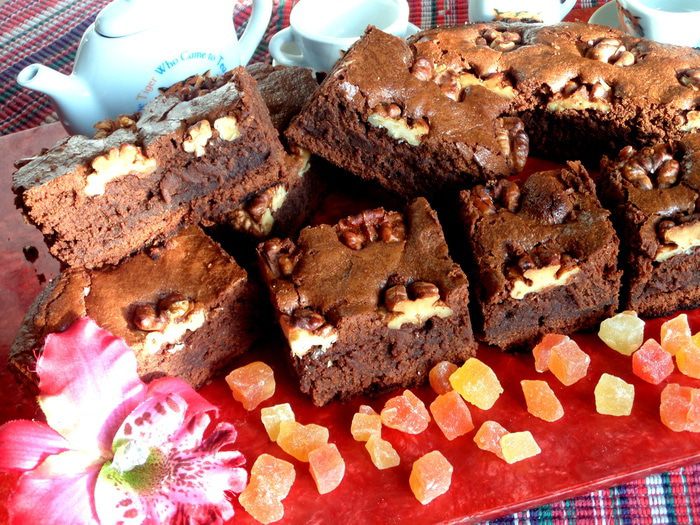 Брауни с грецкими орехами