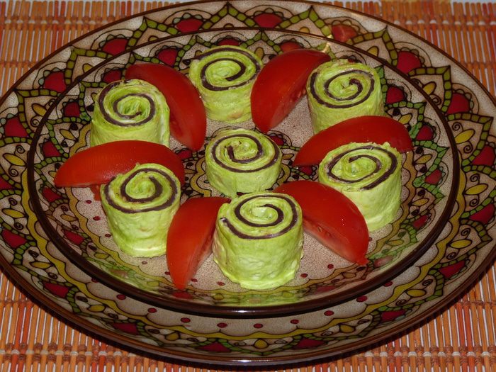 Закуска из лаваша «Улитки»