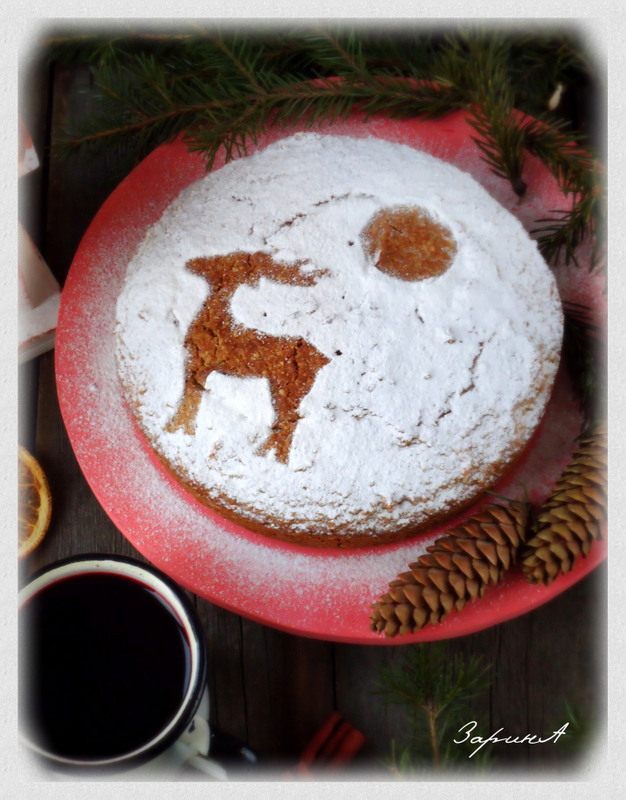 Гречишно-кунжутный пирог и глег из ирги