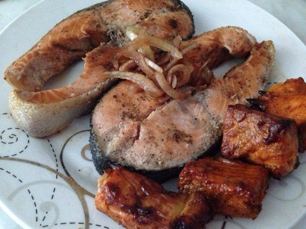 Рыбные стейки и шашлык из семги