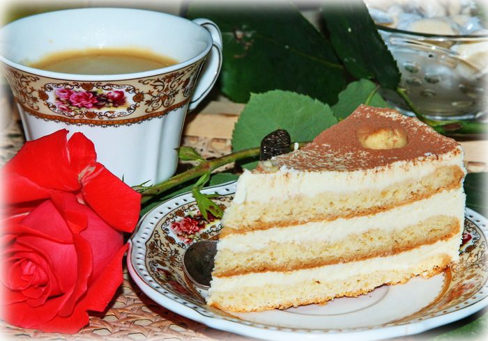 Пляцок с заварным творожным кремом