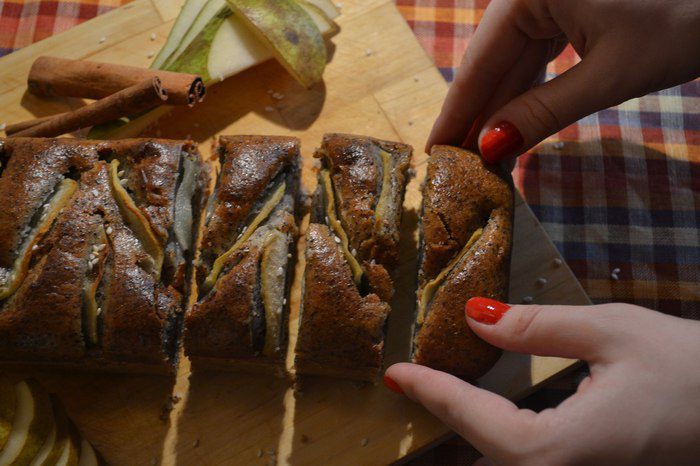 Грушевый пирог с маком (постный)