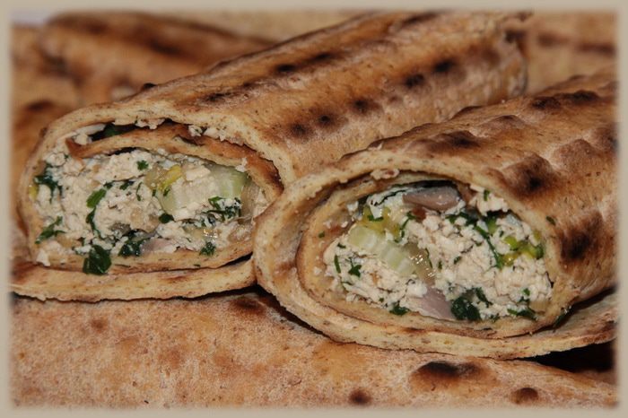 Лепешки с сыром тофу