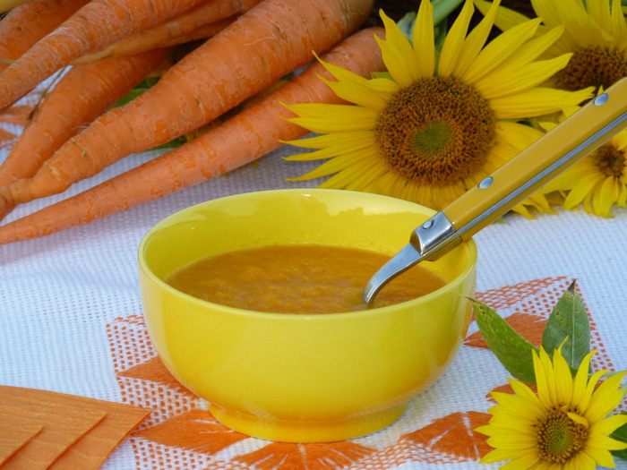 Холодный морковно-апельсиновый крем-суп