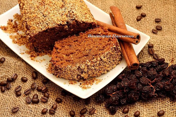 Постная кофейно-медовая коврижка