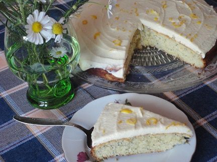 Лимонный кекс с маком
